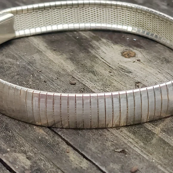 Vintage Thick Sterling Italy Bracelet - Picture 10 of 10